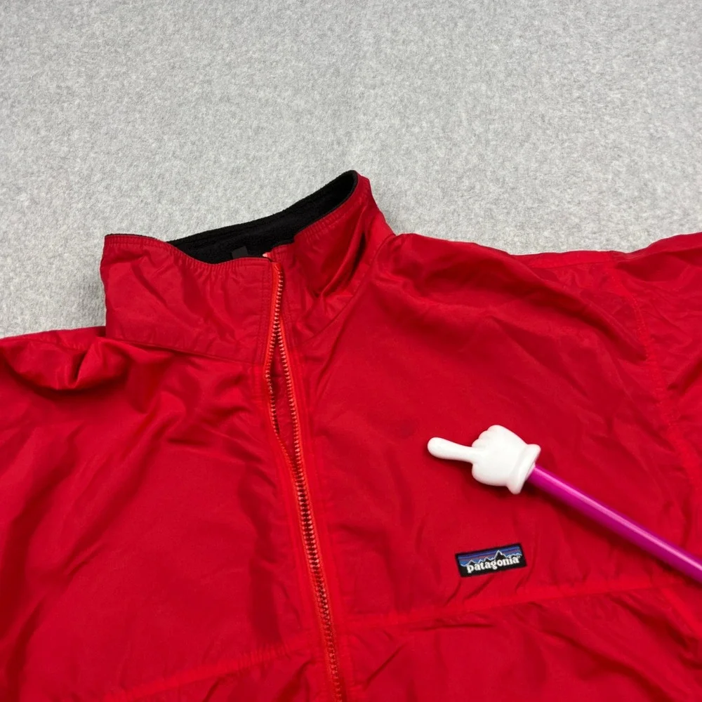 Patagonia Shelled Synchilla Jacket Mens XL Red Capilene Fleece Lined Bomber